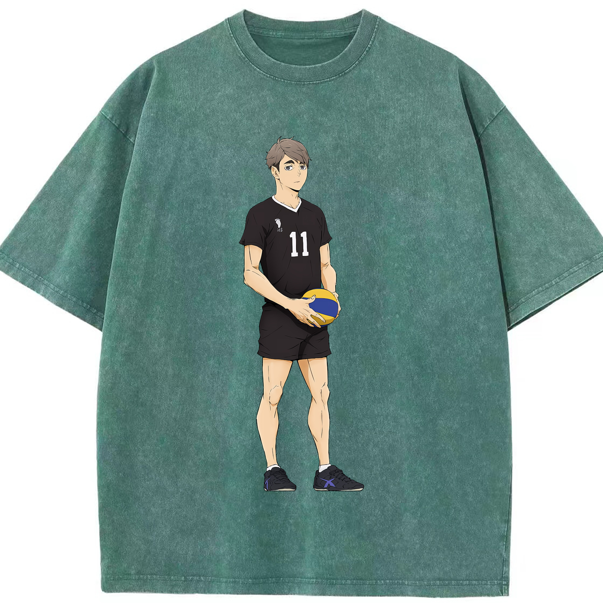 （画像用） ハイキュー!! Haikyu!! 綿100% ヴィンテージ風 半袖Tシャツ（フロントプリント）